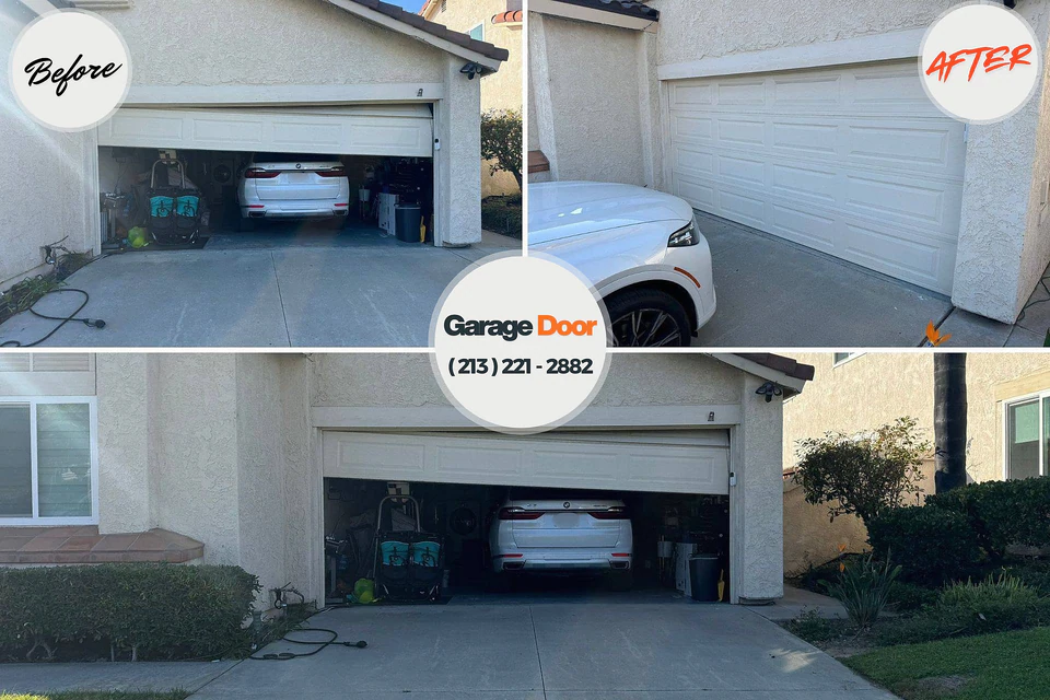 Before and after: garage door repair Preakness, NJ